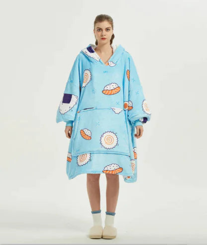 woozies™ Originals — Blanket Hoodie in Faux Lamb Fleece (One Piece)
