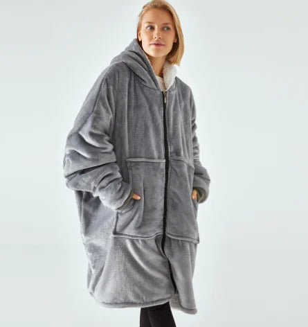 woozies™ Originals — Long Sleeve Pocket Zipper TV Blanket Hoodie