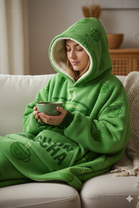 woozies™ Orginal - Giant Thick Fluffy Maccha Cup Hoodie Blanket