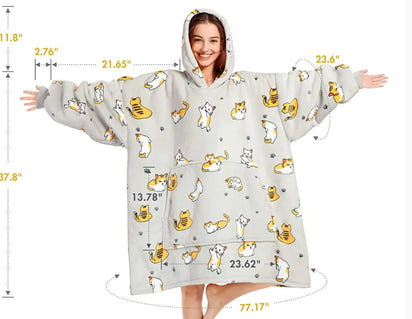 woozies™ Originals — Blanket Hoodie in Faux Lamb Fleece (One Piece)