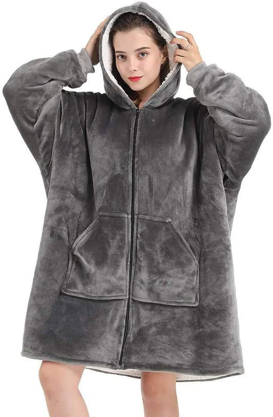 woozies™ Originals — Long Sleeve Pocket Zipper TV Blanket Hoodie